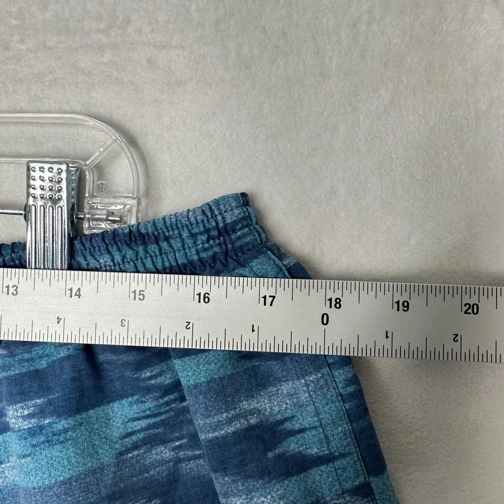 Patagonia Men's Swim Trunks Shorts XL Blue Abstract Print Elastic Waist Pockets‎
